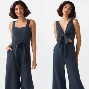 Vetta Two Piece Apron Jumpsuit in French Navy